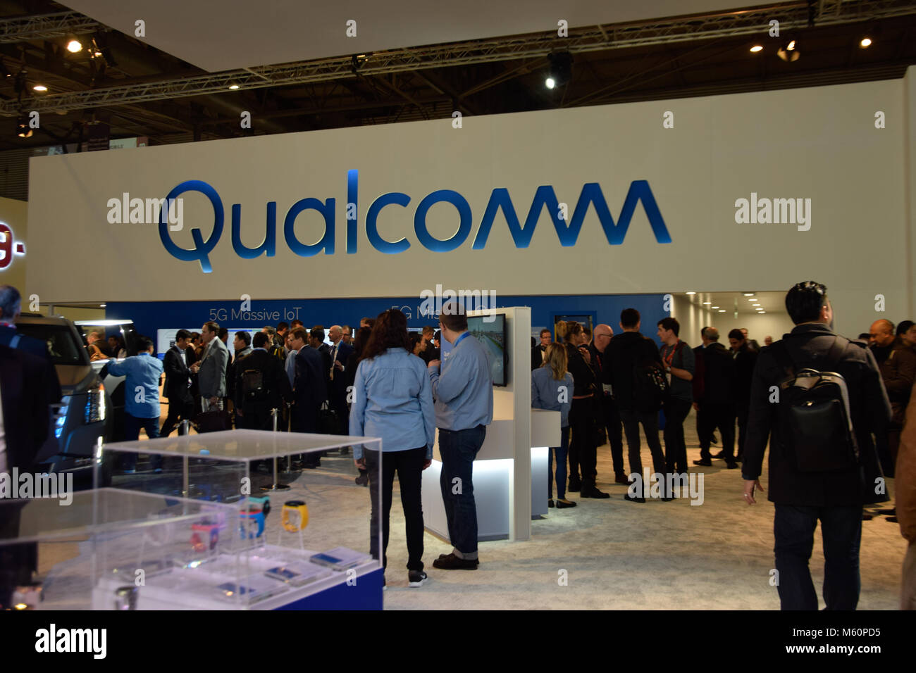 Barcellona, Spagna. 26 febbraio 2018, Qualcomm al MWC di Barcellona, Credito: Jovana Kuzmanović/Alamy Live News Foto Stock