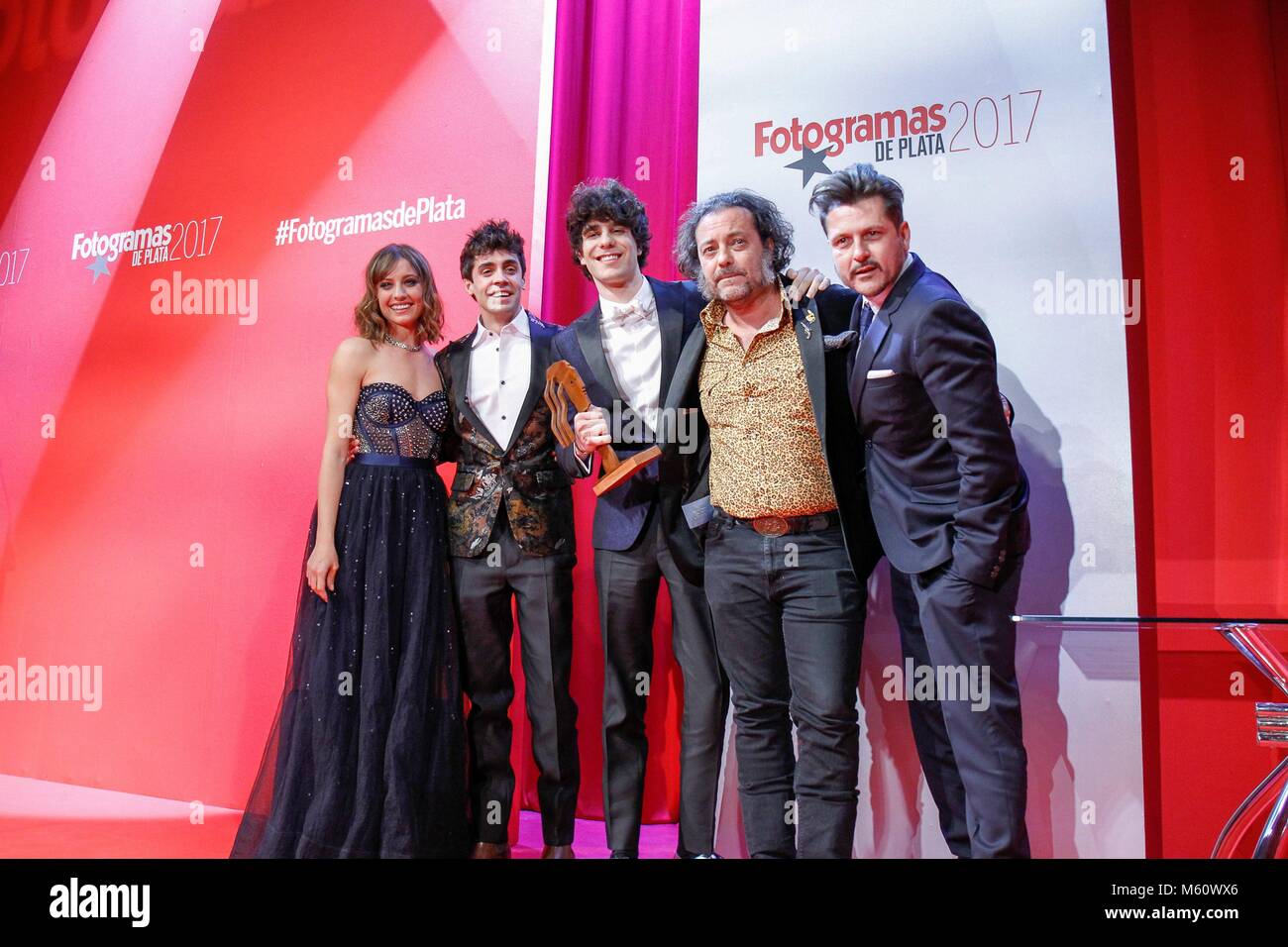 Javier Ambrossi e Javier Calvo riceve un la rivista Fotogramas cinema Awards 2017, Fotogramas de Plata 2017, il 26 febbraio 2017 a Madrid, Spagna. Foto: Oscar J. Barroso / AFP7 Cordon premere Foto Stock