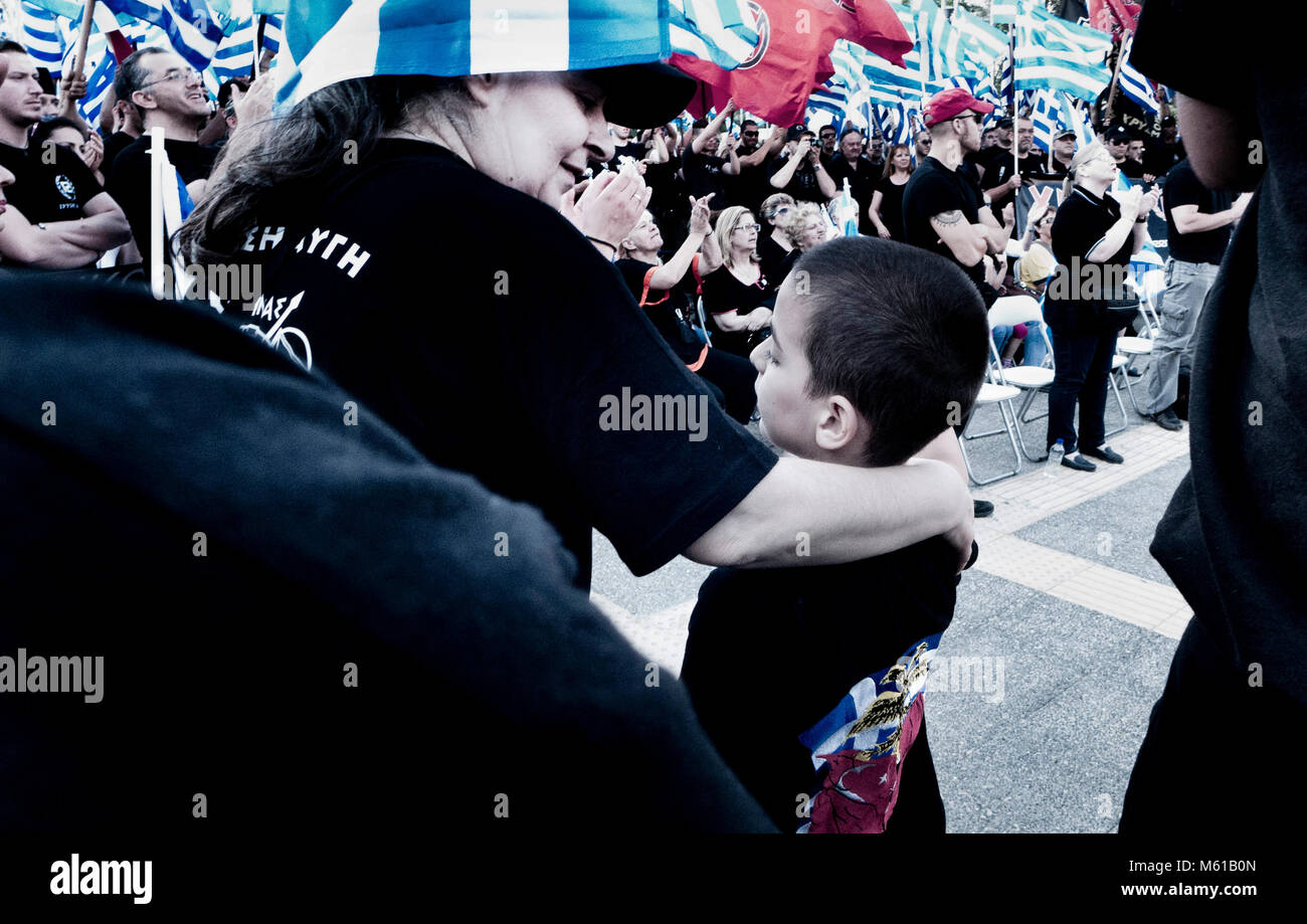 Golden Dawn marzo - 09/05/2013 - Grecia / Atene - - Stefania Mizara / Le Pictorium Foto Stock