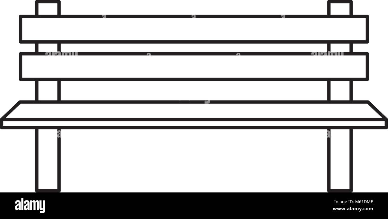 Parco icona del banco su sfondo bianco, illustrazione vettoriale Illustrazione Vettoriale