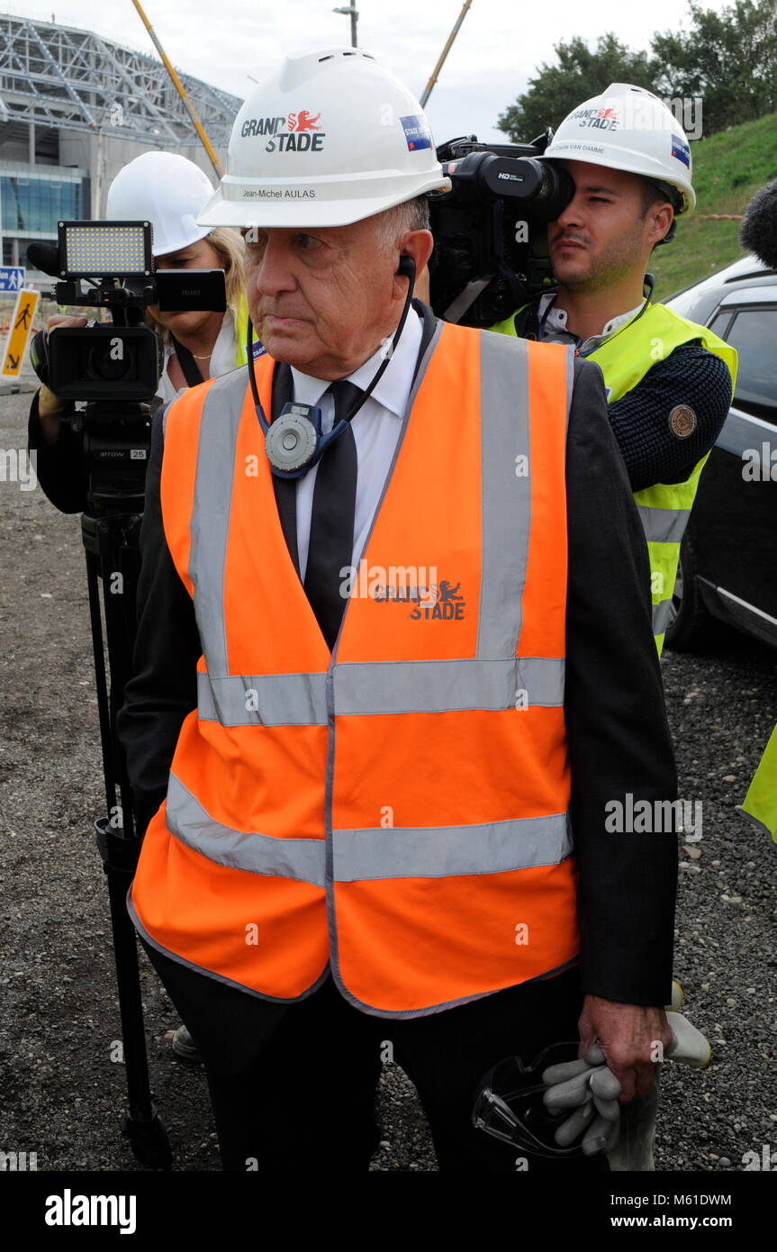 Visita ufficiale dello stadio delle luci , Decines, Francia Foto Stock