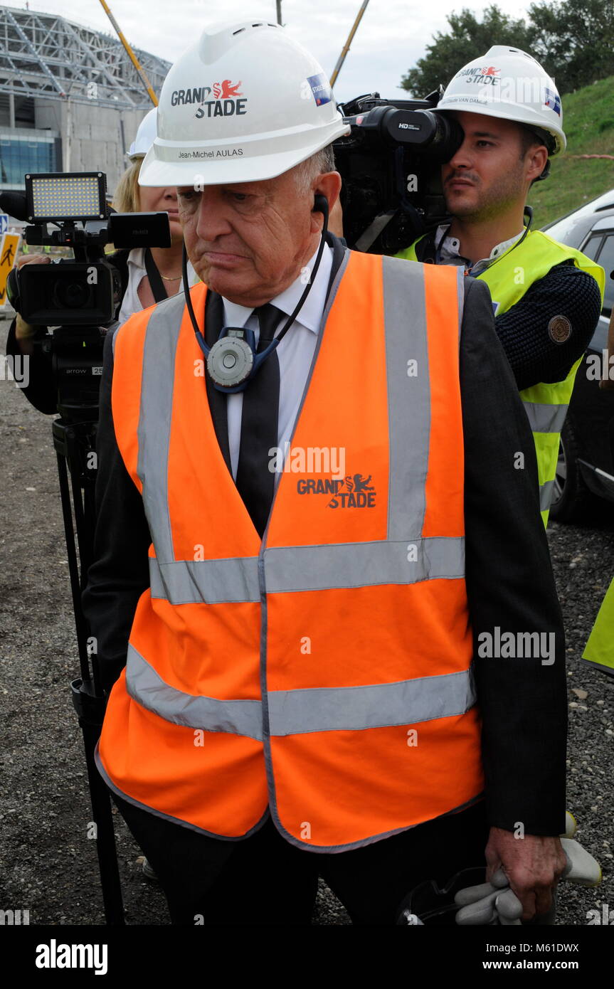 Visita ufficiale dello stadio delle luci , Decines, Francia Foto Stock