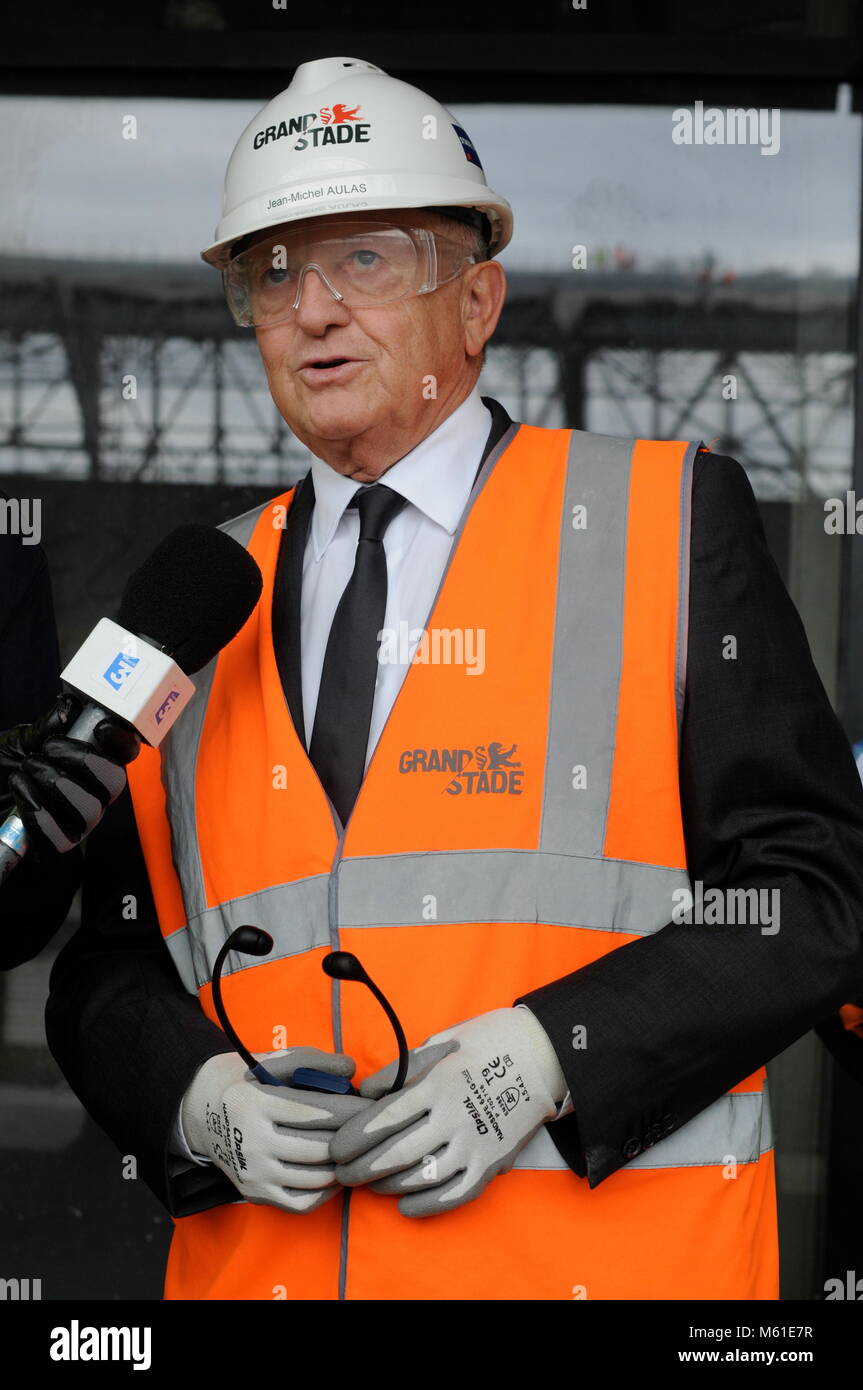 Visita ufficiale dello stadio delle luci , Decines, Francia Foto Stock