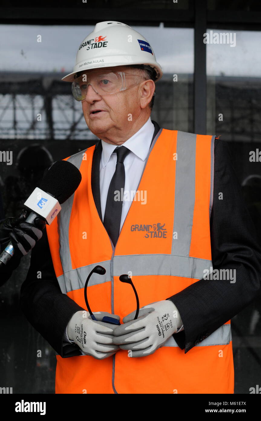 Visita ufficiale dello stadio delle luci , Decines, Francia Foto Stock