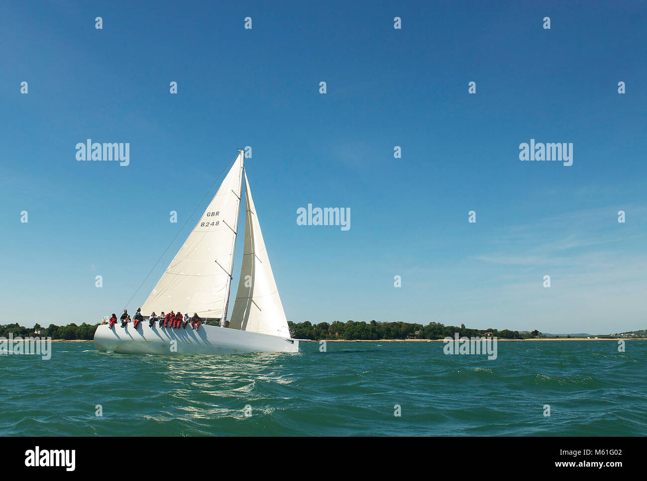 Lo yacht Corby classe 45 Incisor gareggia nel Round the Island Race 2013 Foto Stock