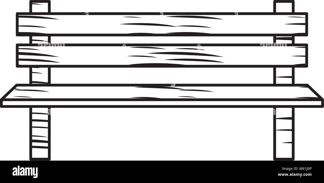 Una panchina nel parco immagine dell'icona Illustrazione Vettoriale