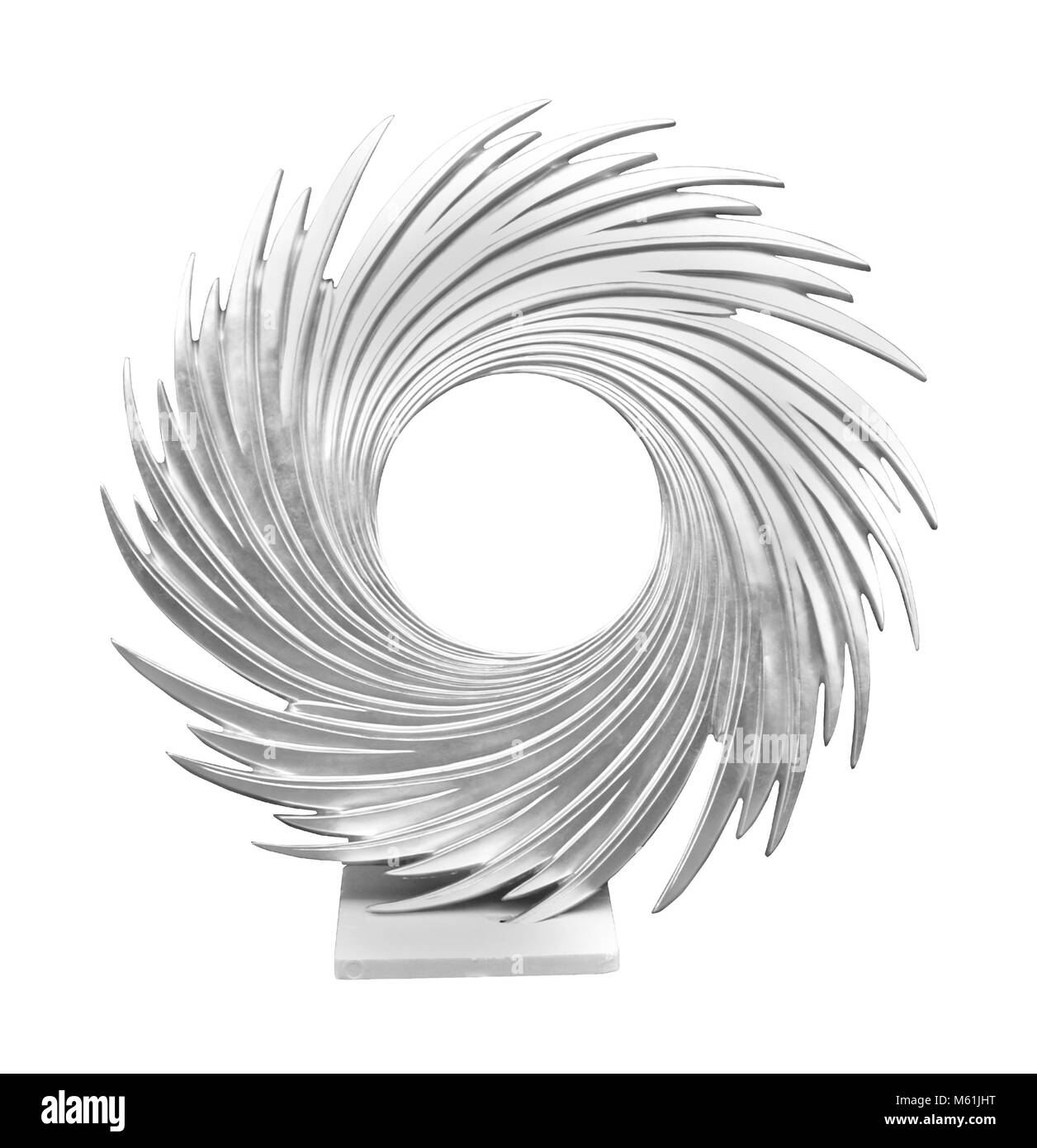 Decorativo telaio swirl isolato con percorso di clipping incluso Foto Stock