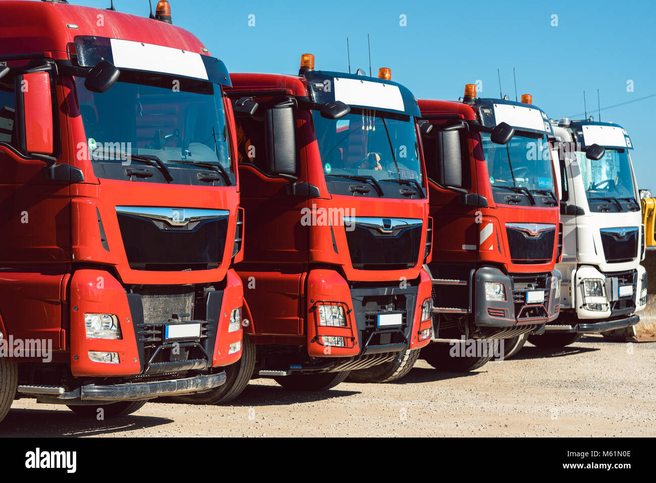 Carrelli in locali di freight forwarding company Foto Stock