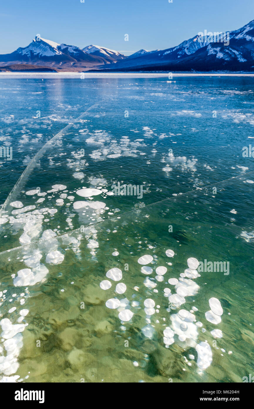 Abramo Lago bolle congelati Foto Stock