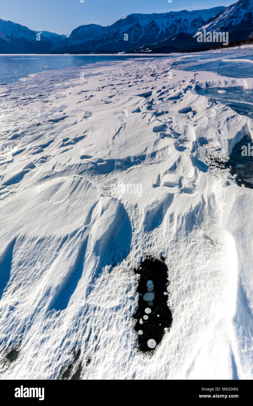 Abramo Lago bolle congelati Foto Stock