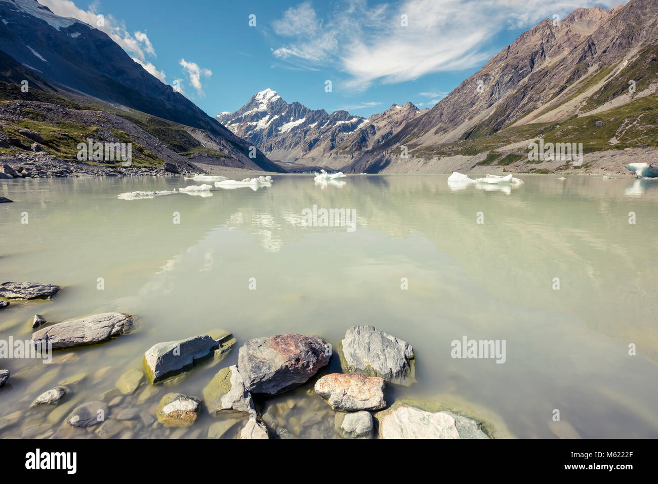 Aoraki/Mount Cook, isola del Sud, Nuova Zelanda Foto Stock