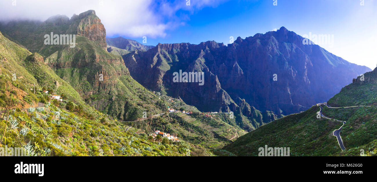 Imponenti montagne in Tenerife island,Masca,Spagna. Foto Stock