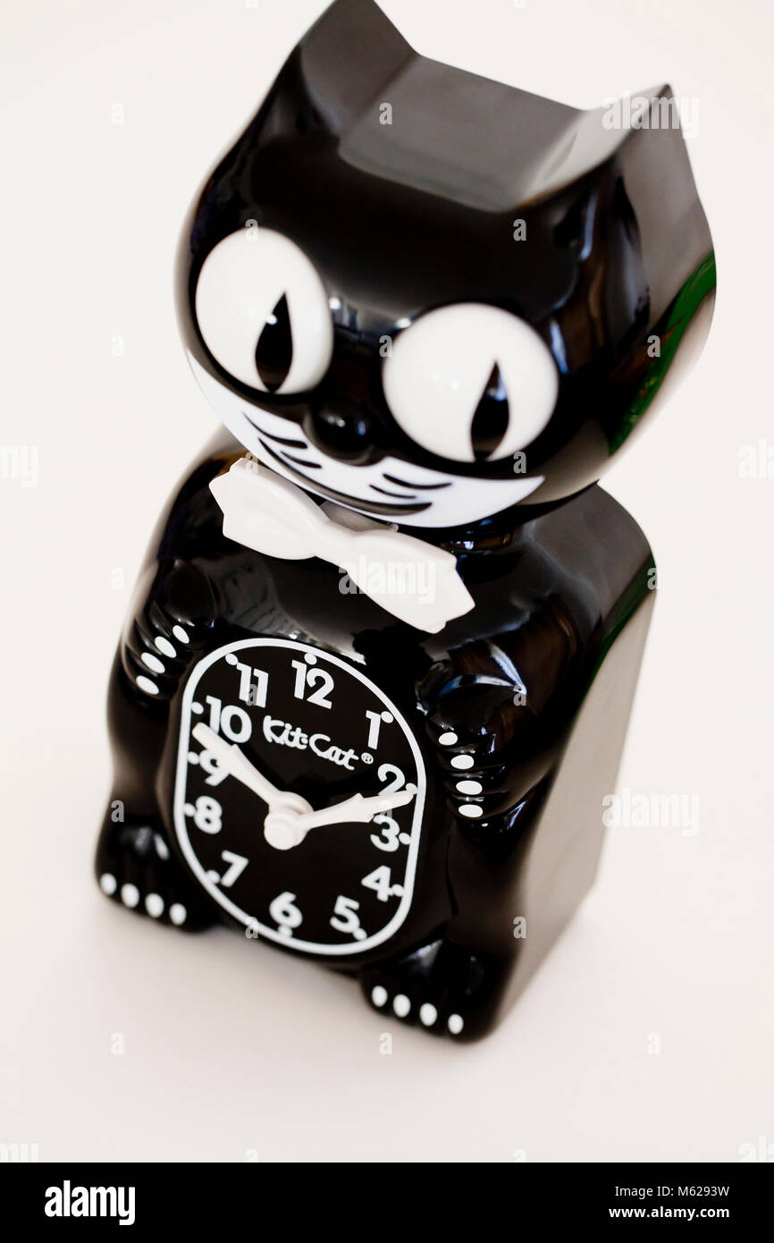Kit-Cat Klock, un art deco novità orologio - USA Foto Stock
