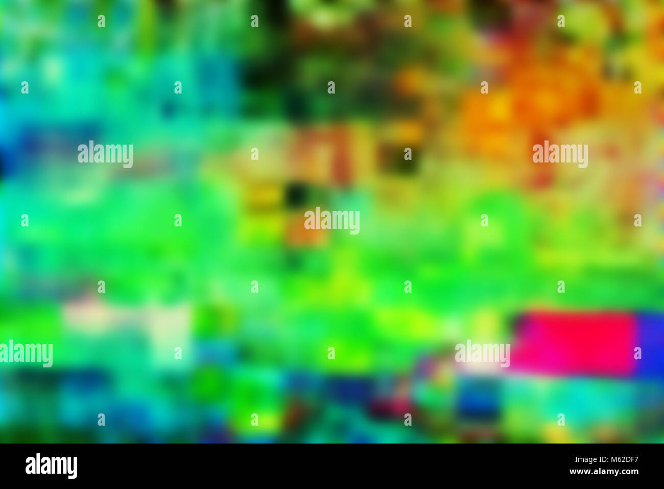 Abstract di sfocatura dello sfondo di glitch, sfocati sullo schermo tv durante il guasto di trasmissione Foto Stock