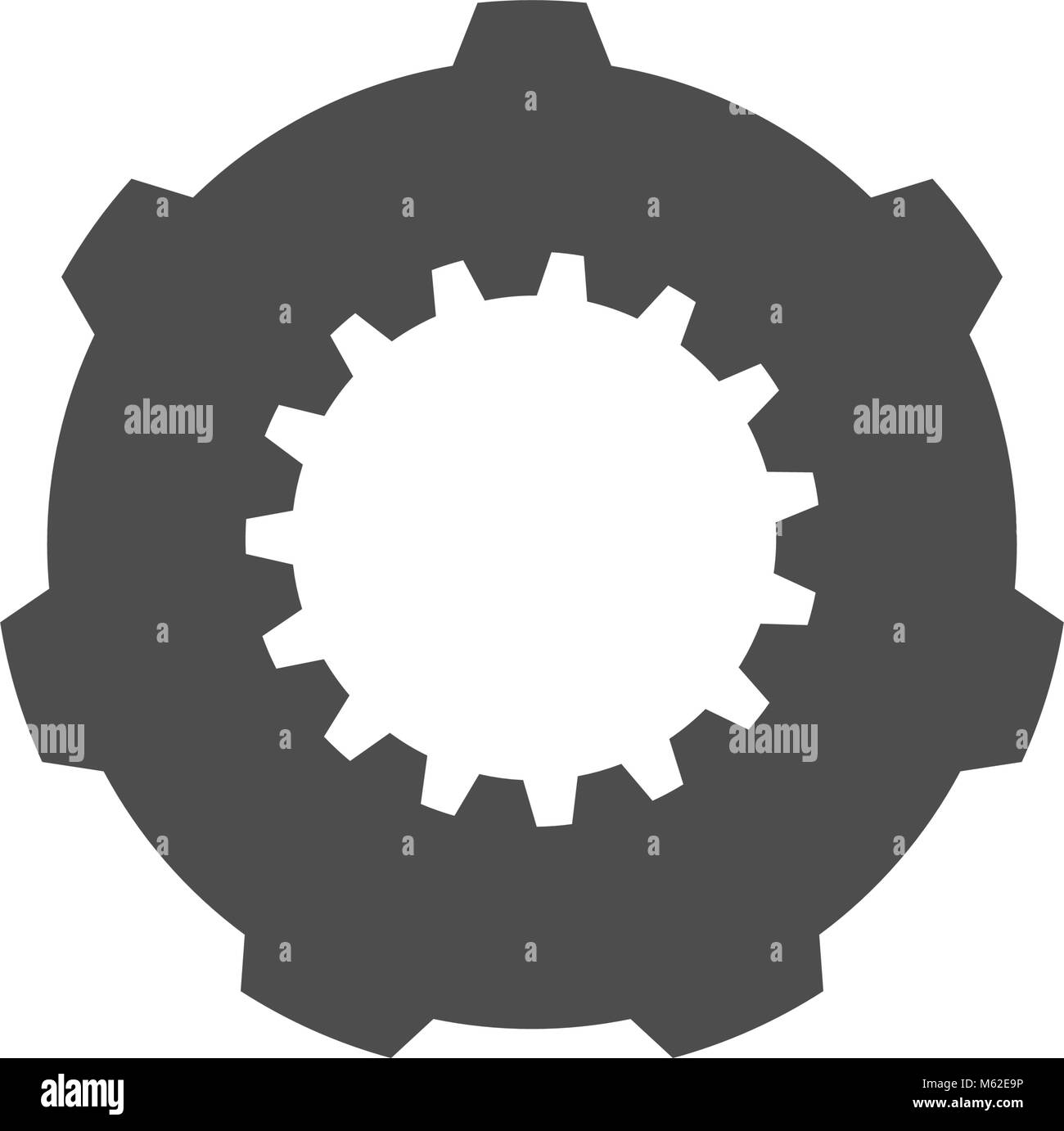 Ruota dentata icon illustrazione isolati su sfondo bianco. Illustrazione Vettoriale