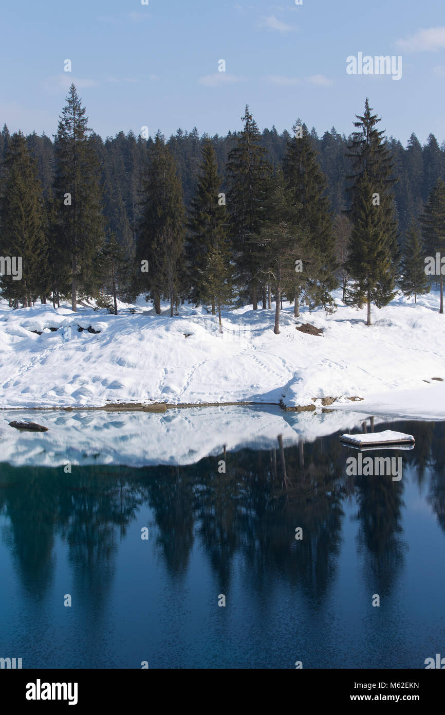 Lago Caumasee in Flims svizzera Foto Stock