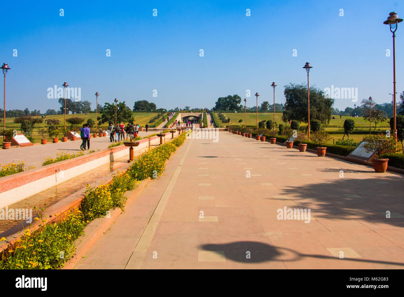 Raj Ghat, Delhi India Foto Stock
