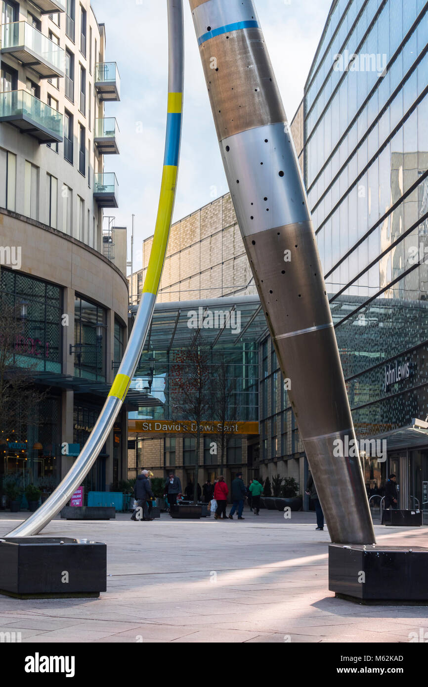 St Davids 2 Shopping Centre Cardiff Galles Foto Stock