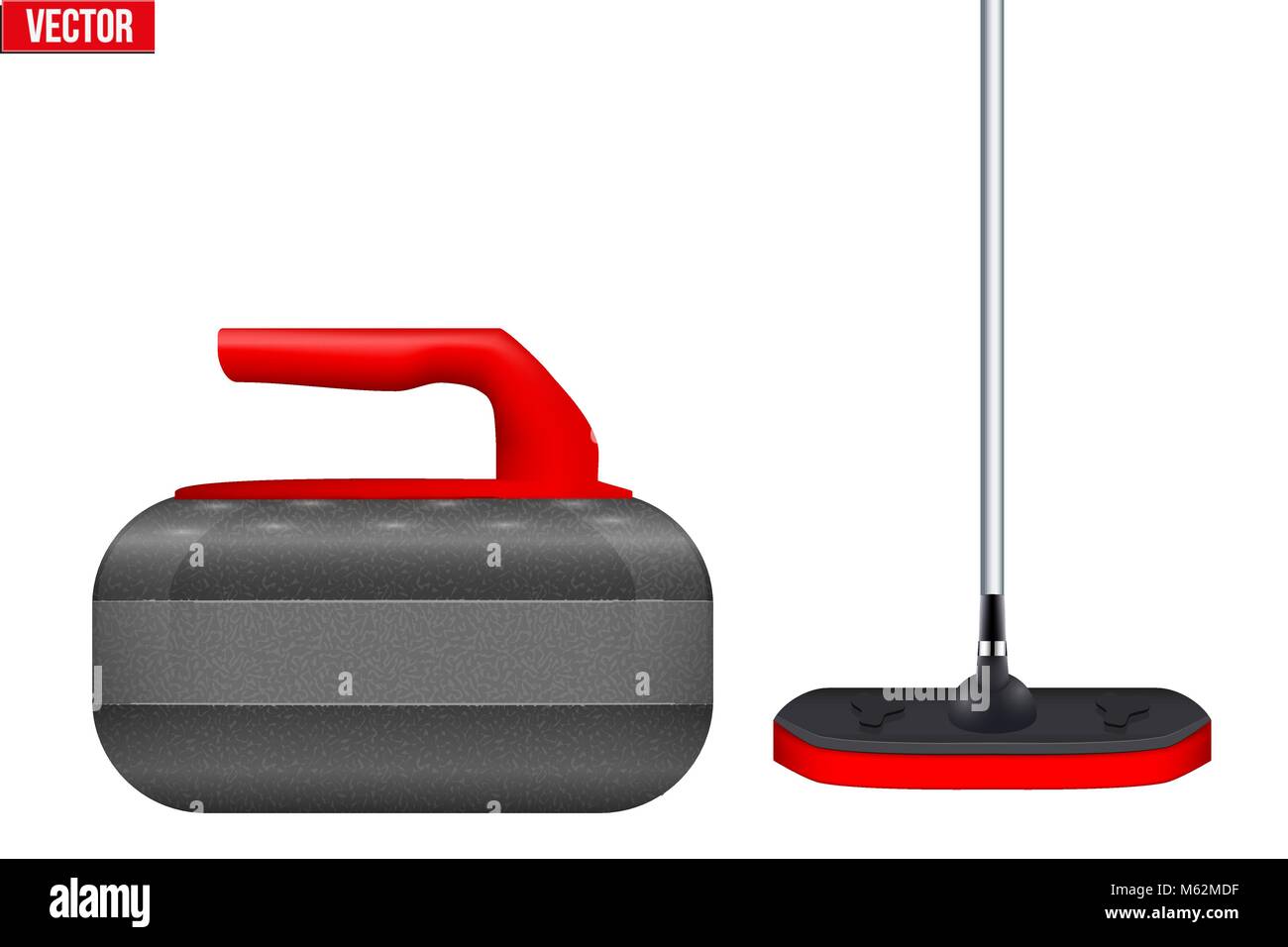 Il Curling attrezzature sportive Illustrazione Vettoriale