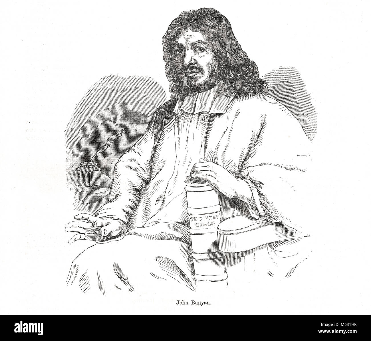 John Bunyan, scrittore inglese, Puritan predicatore e autore del Pilgrim's Progress Foto Stock