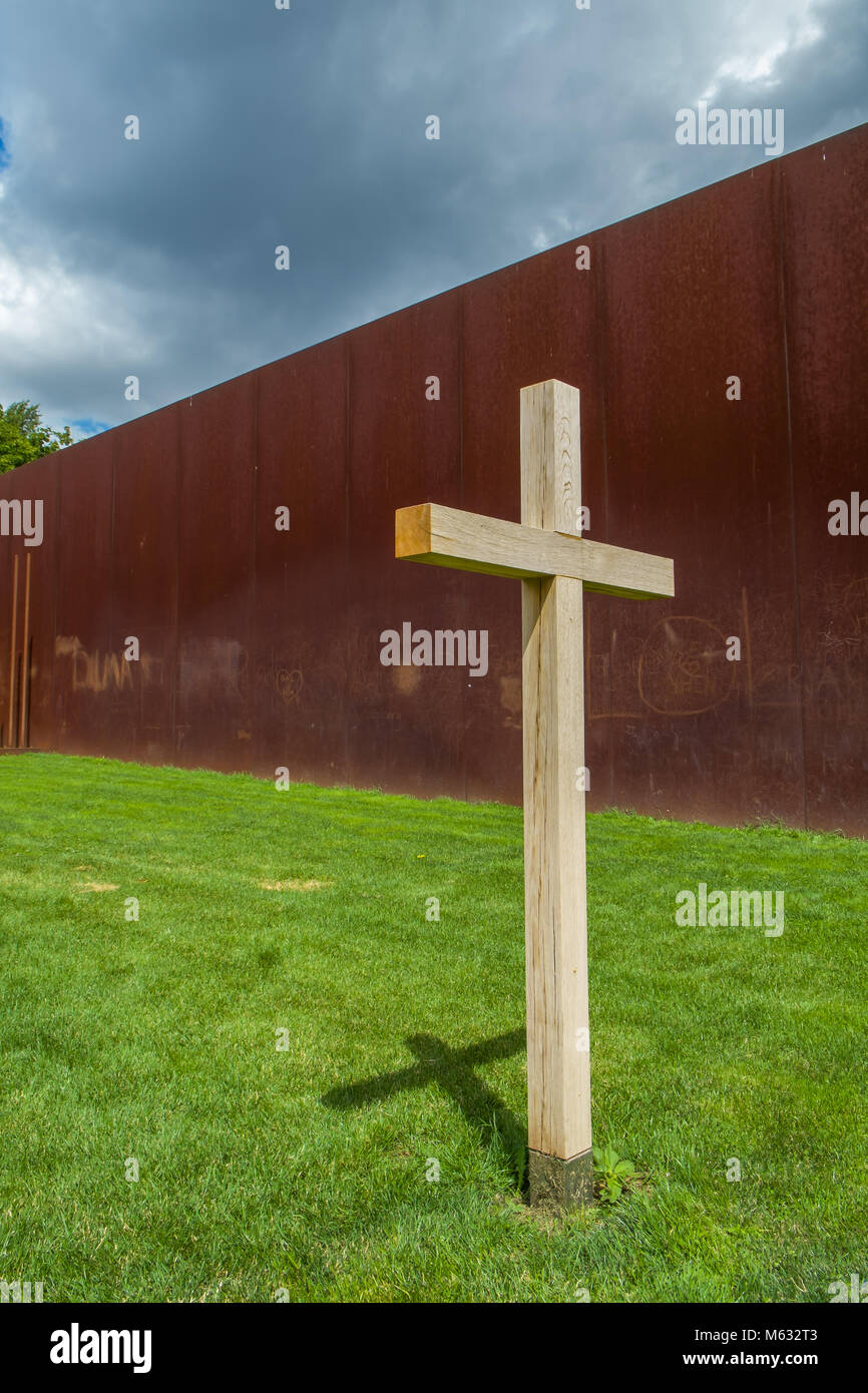 Memoriale del Muro di Berlino, Germania Foto Stock