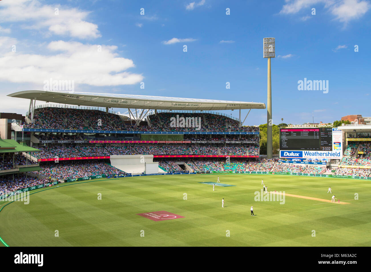 Il test cricket a Sydney Cricket Ground, Sydney, Nuovo Galles del Sud, Australia Foto Stock