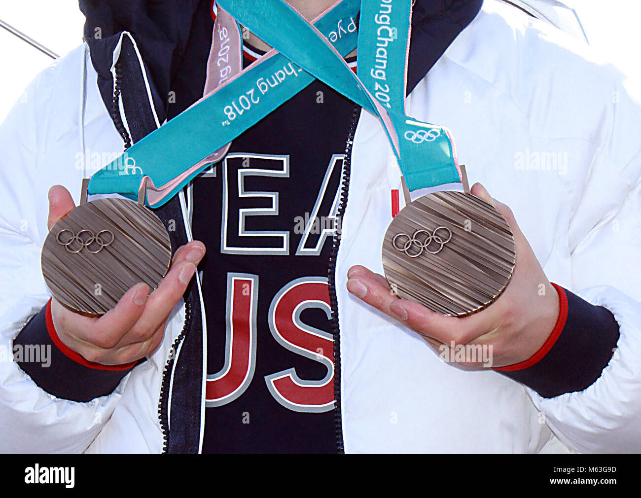 NEW YORK, NY 27 febbraio: Alex Shibutani olimpico medaglia di bronzo vincitore, visite l'Empire State Building il ponte di osservazione in New York City il 27 febbraio 2018 Credit: RW/MediaPunch Foto Stock