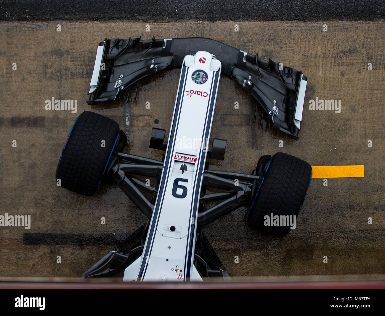 Montmelo, Spagna. 28 Feb, 2018. La terza giornata di F1 Winter Test a Barcellona sul Circuito de Catalunya. Marcus Ericsson di Svezia guida del (9) Alfa Romeo Sauber F1 Team C37 Ferrari Credito: UKKO Immagini/Alamy Live News Foto Stock