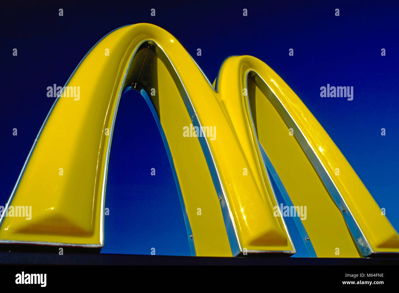 McDonald drive-through segno, Middlesbrough, England, Regno Unito Foto Stock