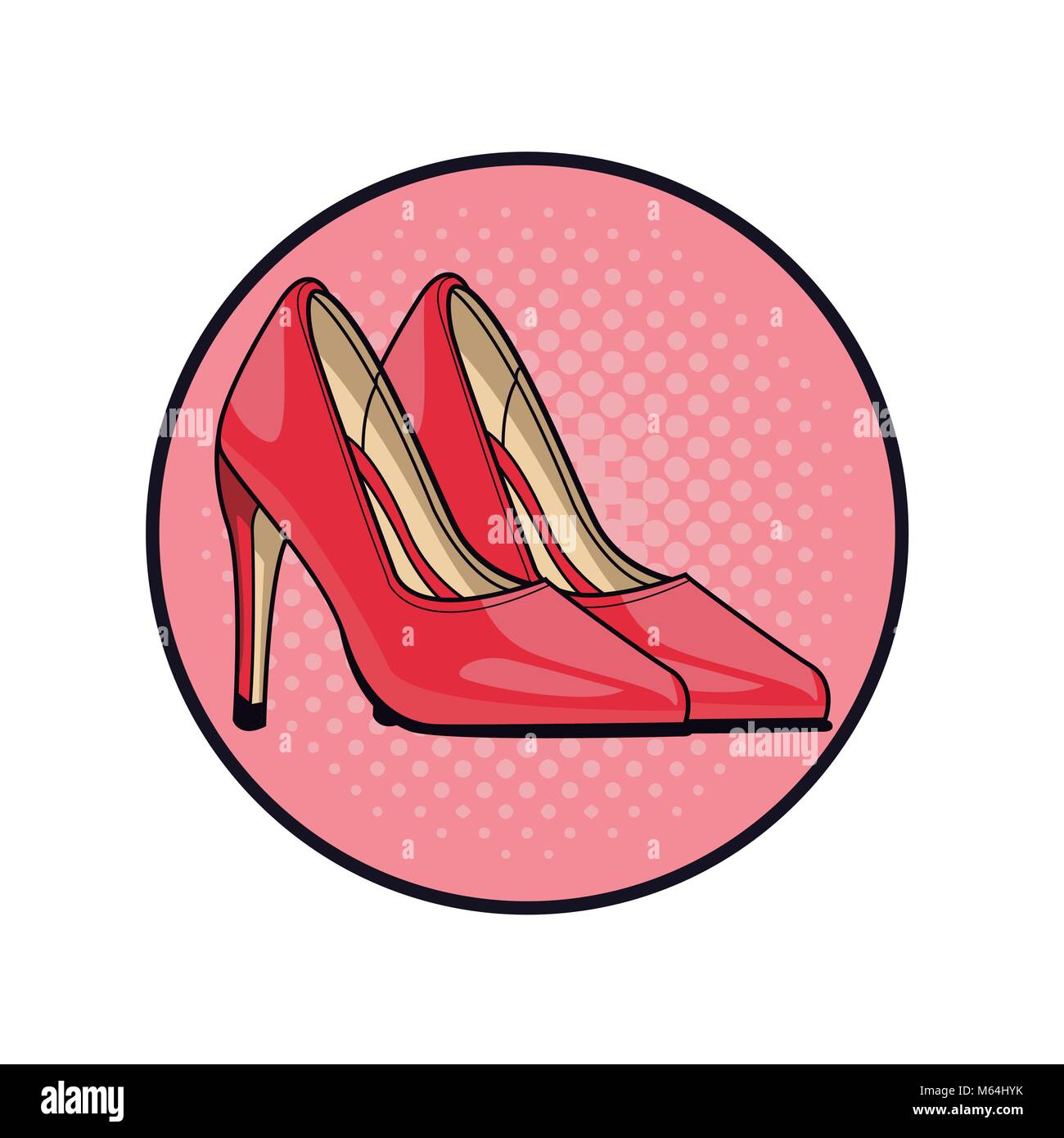 Moda Donna tacchi alti pop art cartoon Immagine e Vettoriale - Alamy