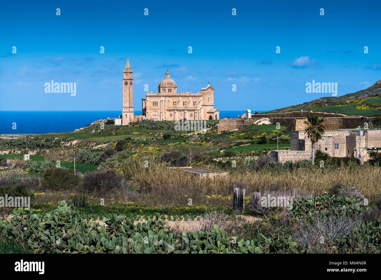 Ta Pinu Santuario, Gharb Malta, l'Europa. Isola di Gozo. Foto Stock