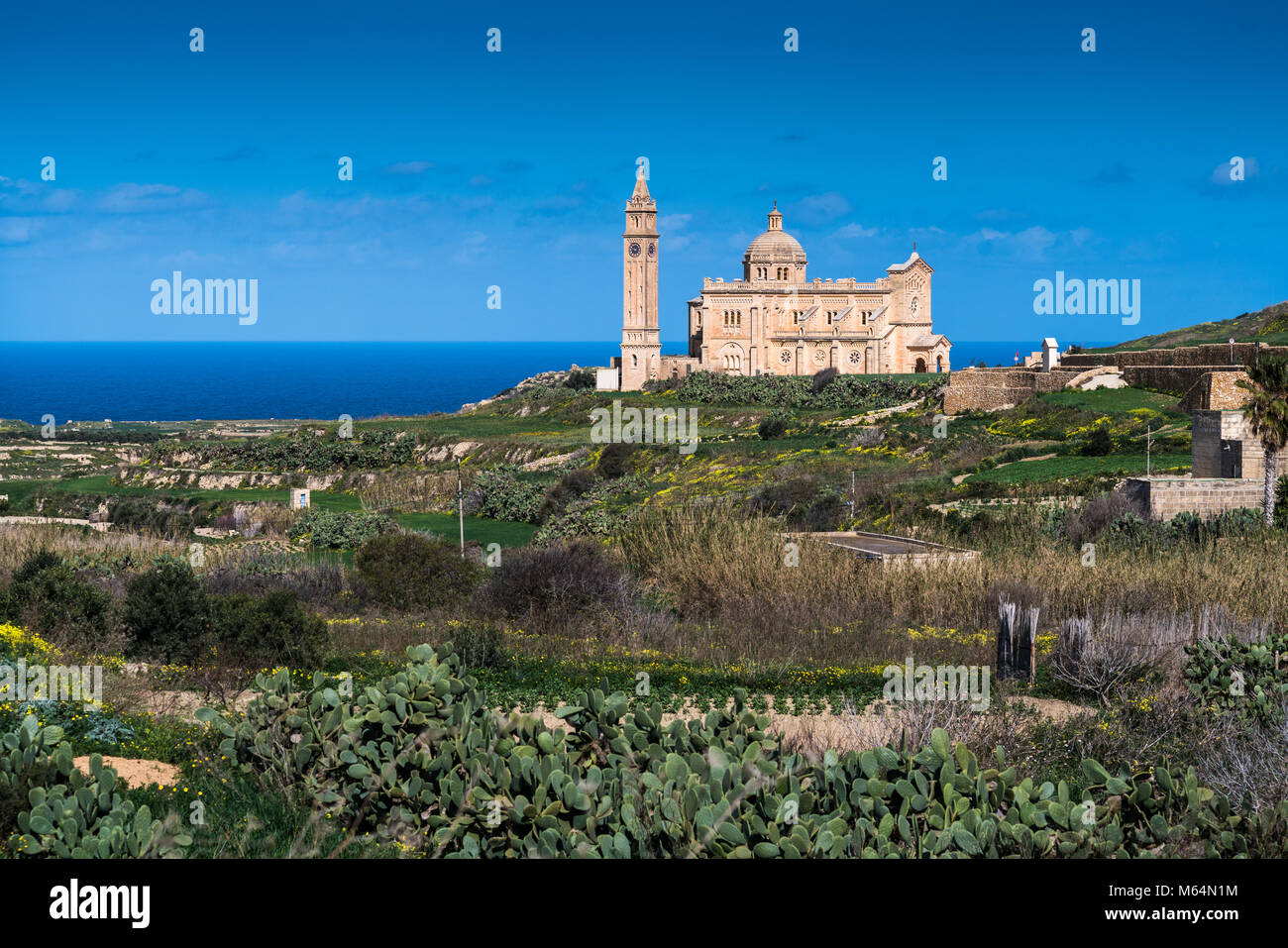 Ta Pinu Santuario, Gharb Malta, l'Europa. Isola di Gozo. Foto Stock