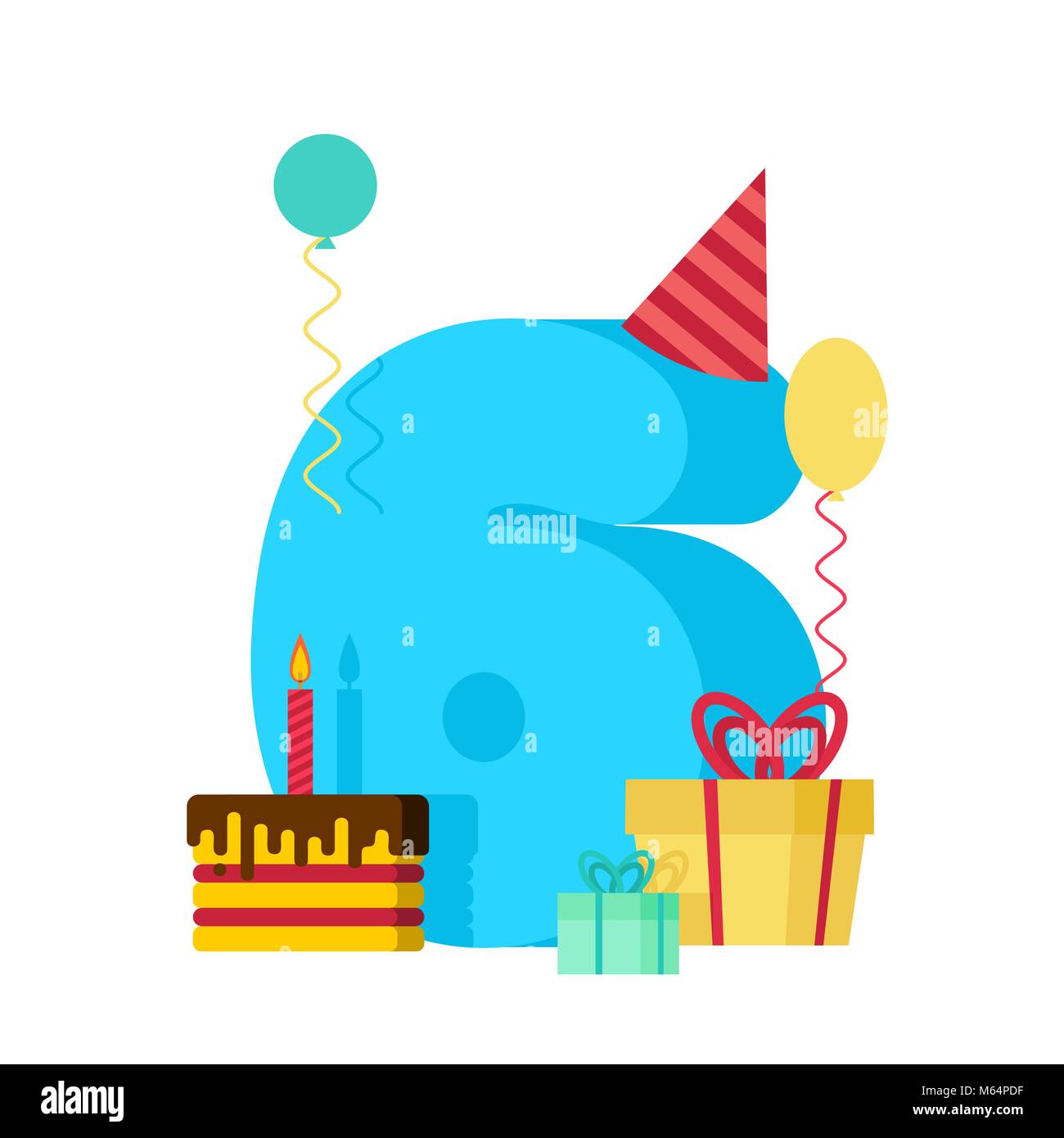 6 Biglietti Di Auguri Per Il Compleanno Divertenti Illustrazione Vettoriale  - Illustrazione di divertente, telaio: 95852842