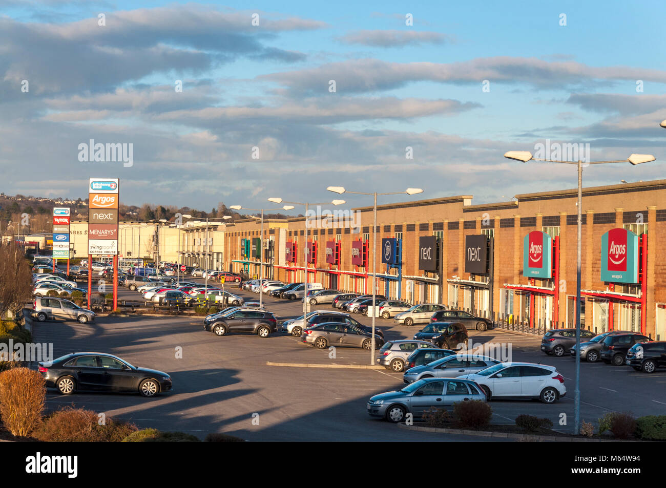 Il Letterkenny Retail Shopping Center a Letterkenny, County Donegal, Irlanda Foto Stock