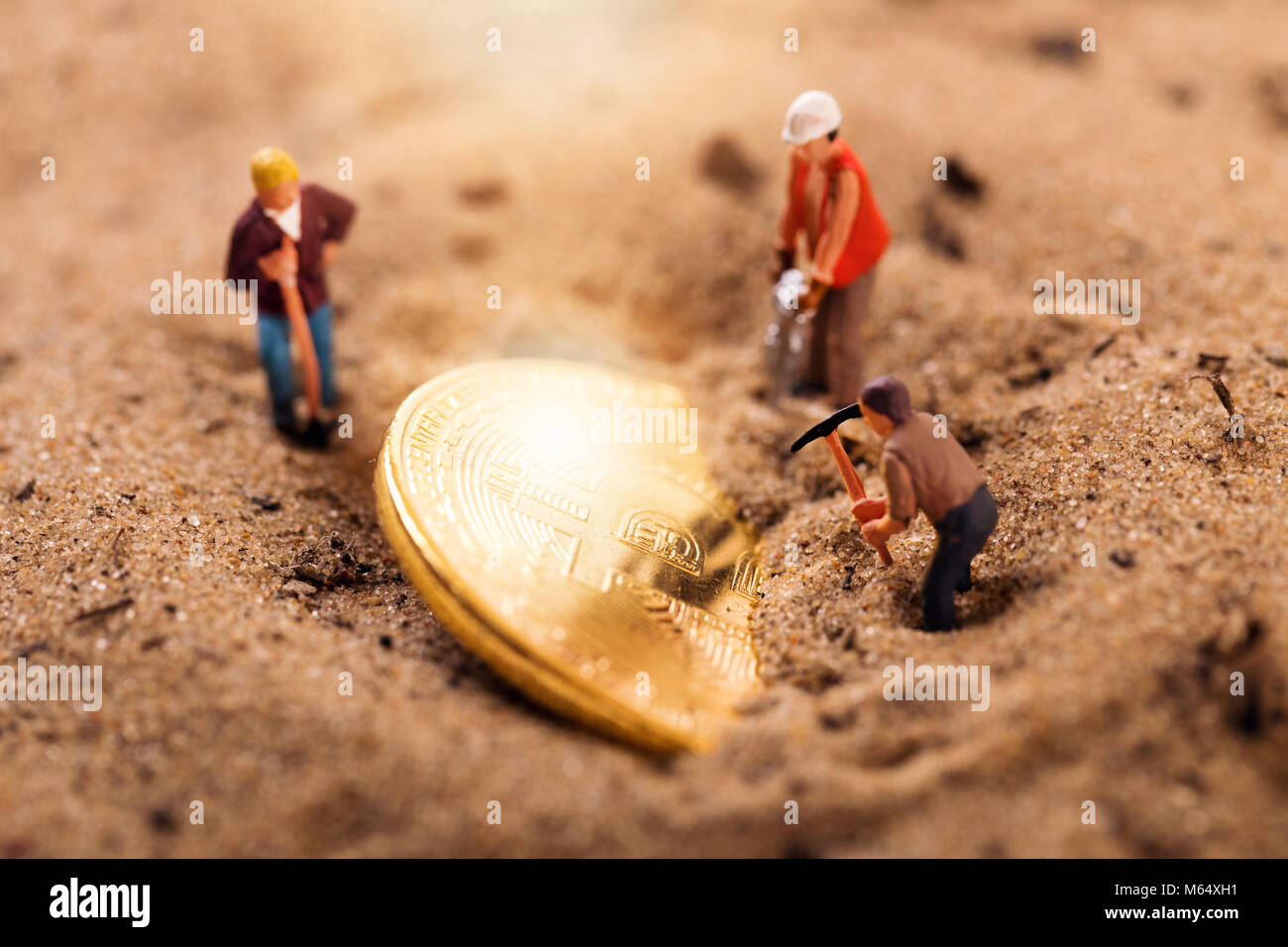 Bitcoin cryptocurrency concetto di data mining Foto Stock