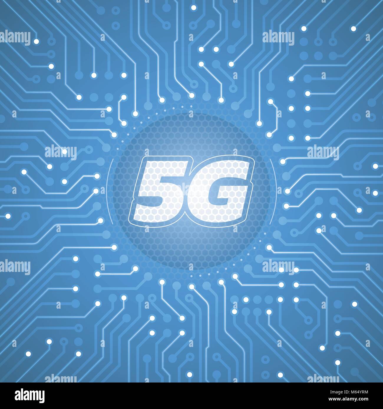 5G - quinta generazione di sistemi wireless Illustrazione Vettoriale