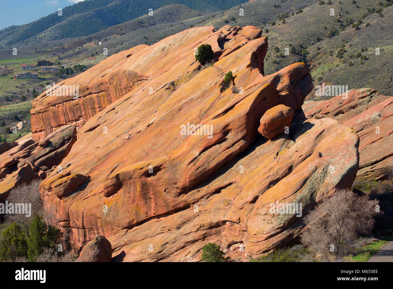 Red Rocks, Red Rocks Parco, Jefferson county, Colorado Foto Stock