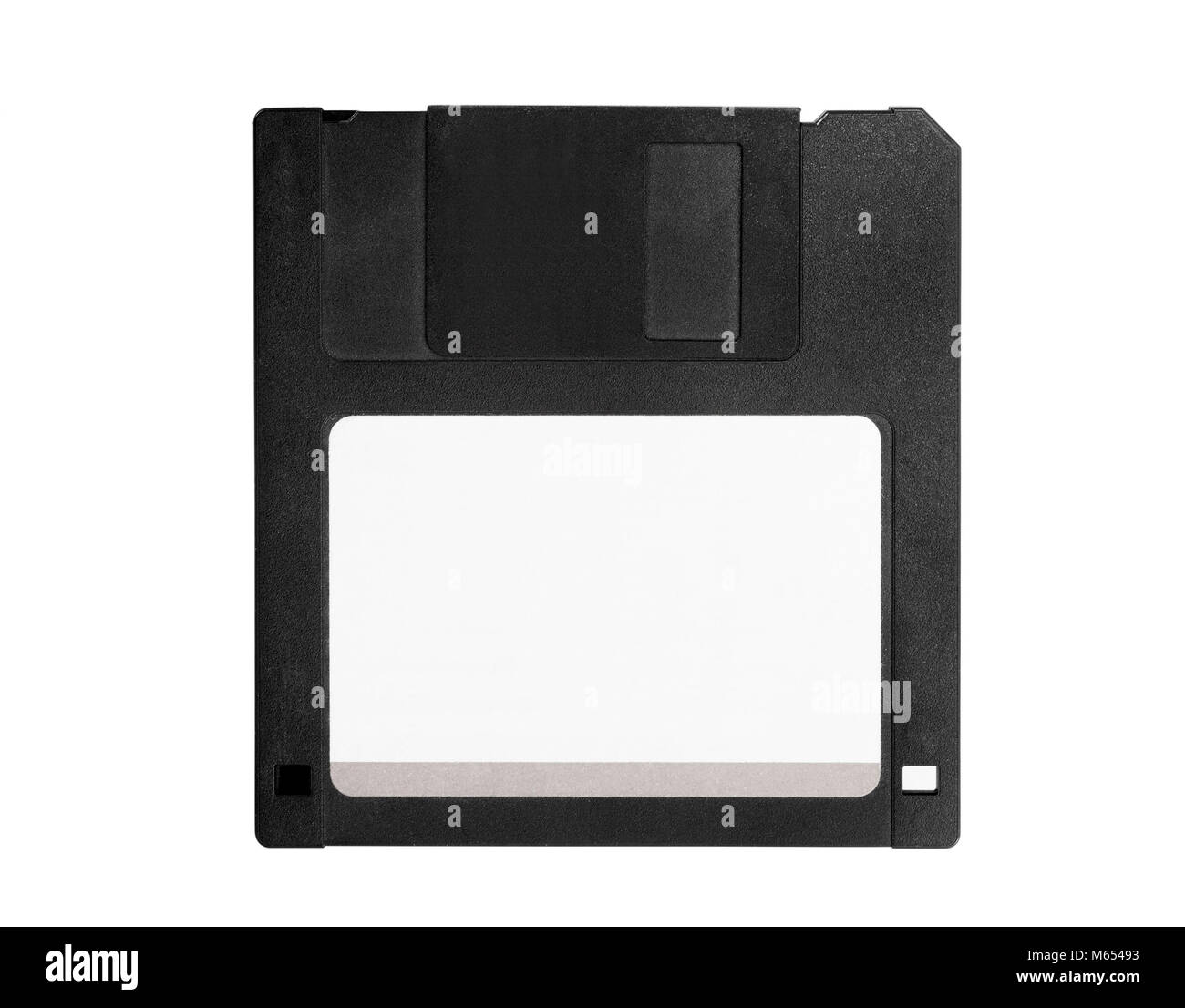 Retrò unità floppy disk per computer isolati su sfondo bianco Foto Stock