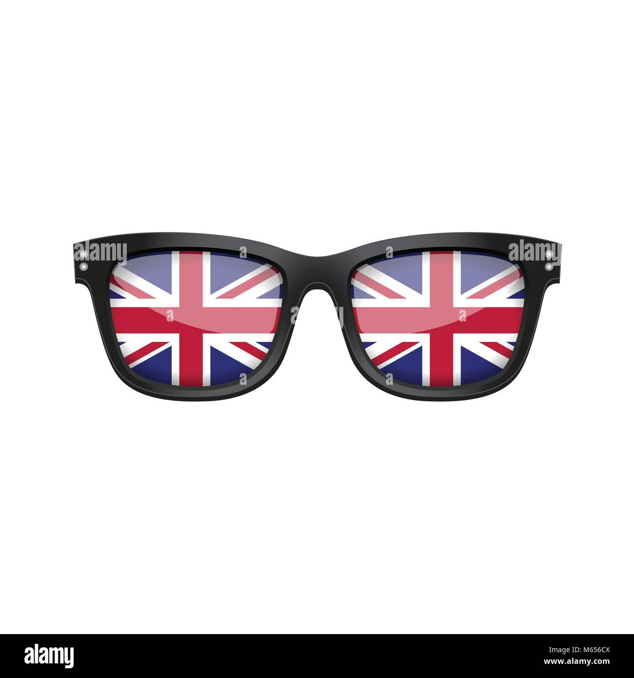 Gran Bretagna bandiera nazionale di moda occhiali da sole Illustrazione Vettoriale