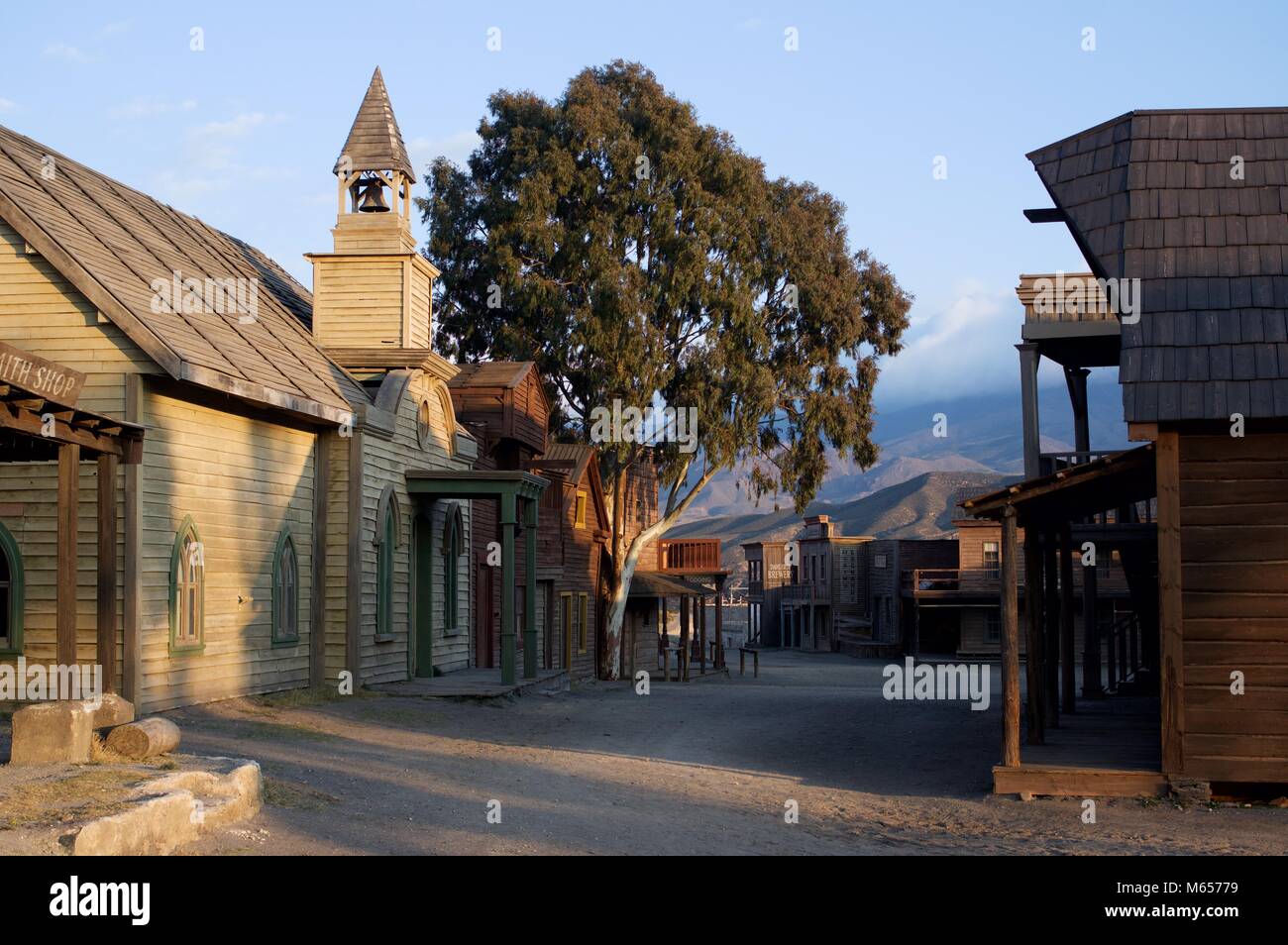 Set del Fort Bravo Texas film di Hollywood ubicazione, Tabernas Spagna. Foto Stock