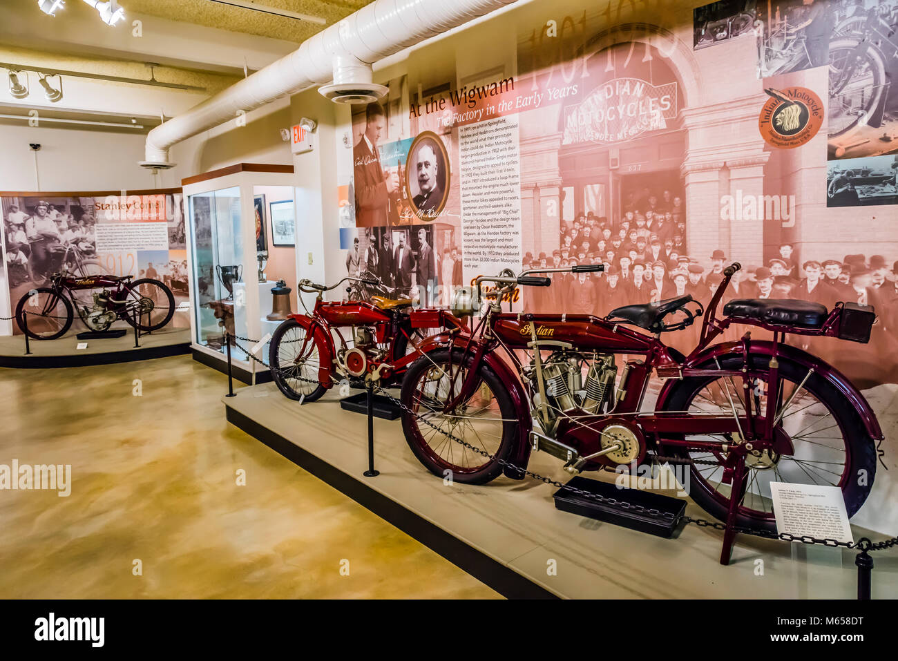 L'Esta Manthos indiano raccolta di moto Il Lyman e Merrie legno Museo di Storia di Springfield Springfield Musei   Springfield, Massachusetts, Foto Stock