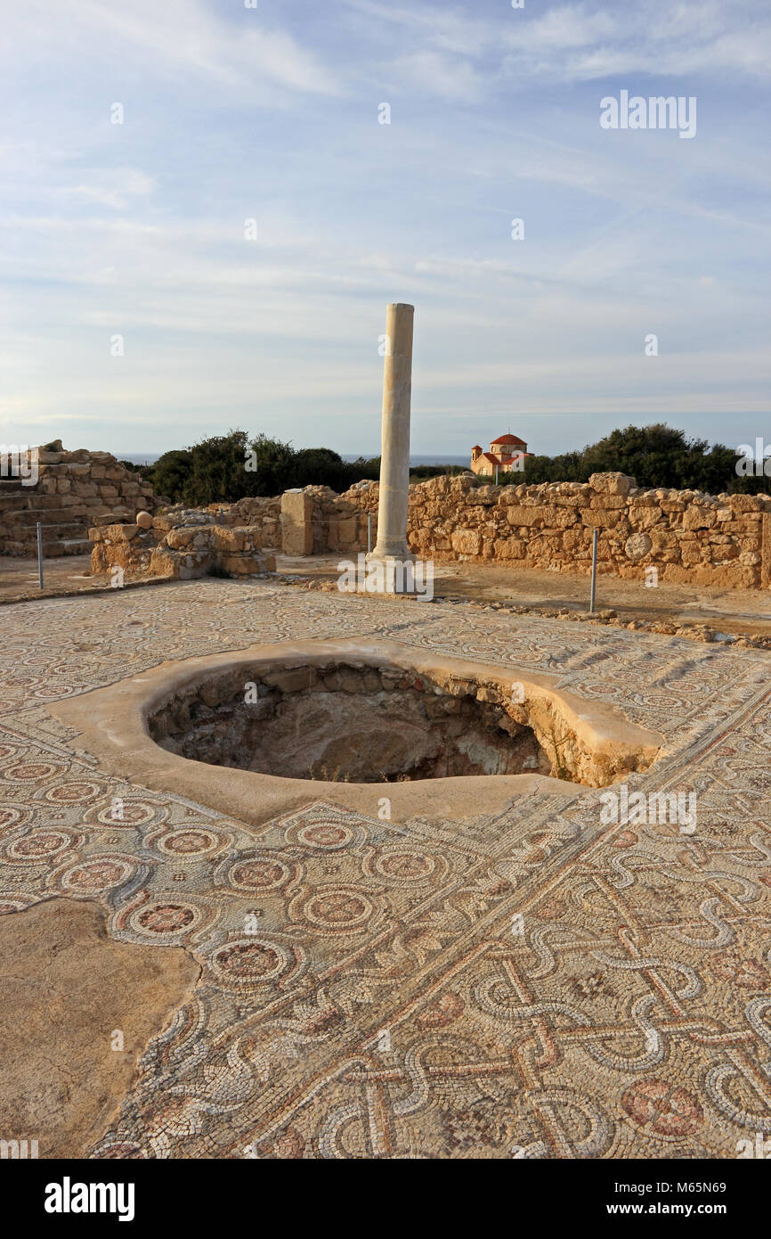 Romana e Paleocristiana rovine di Agios Georgios, Pegeia, Paphos, Cipro Foto Stock