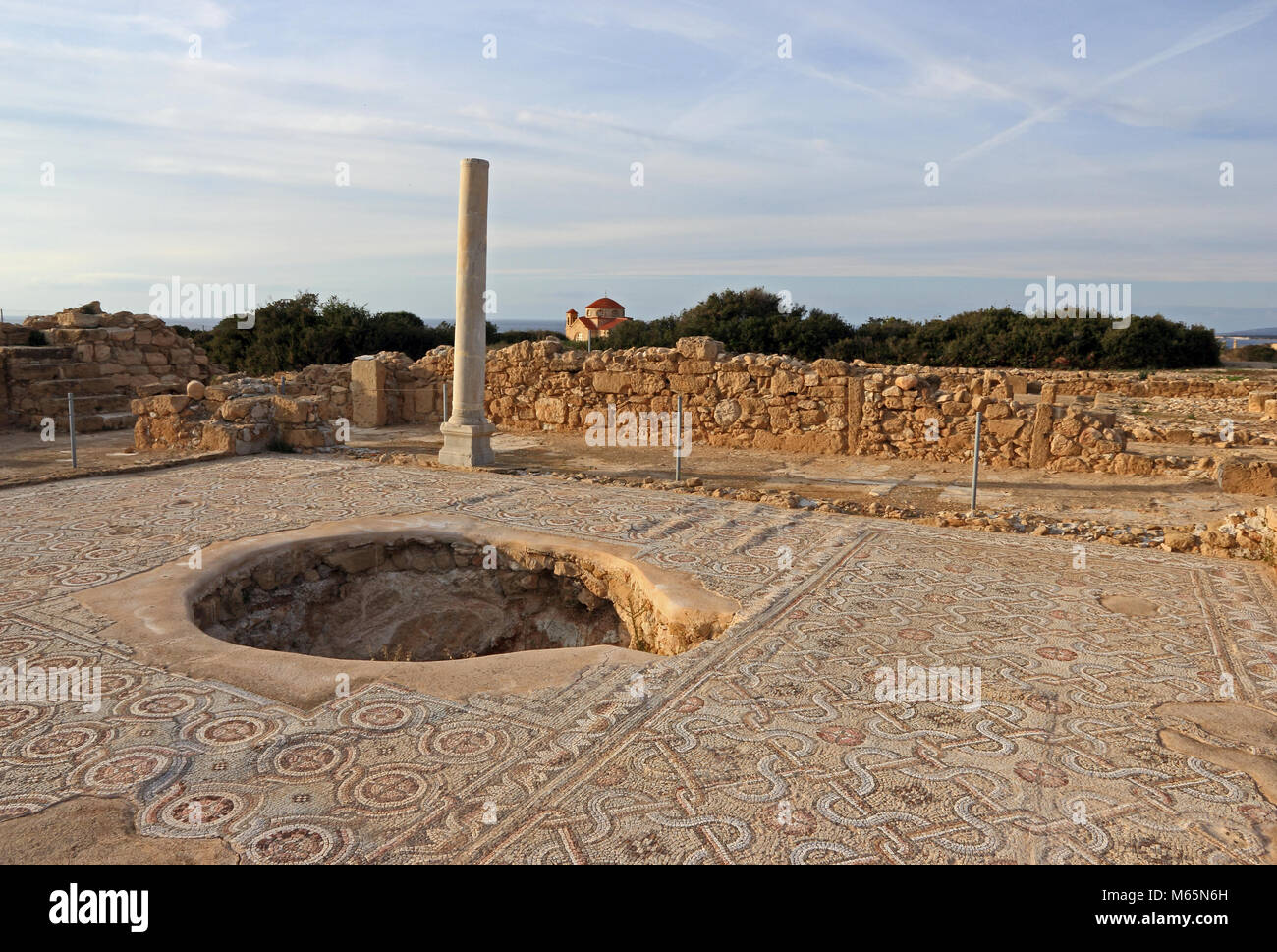 Romana e Paleocristiana rovine di Agios Georgios, Pegeia, Paphos, Cipro Foto Stock