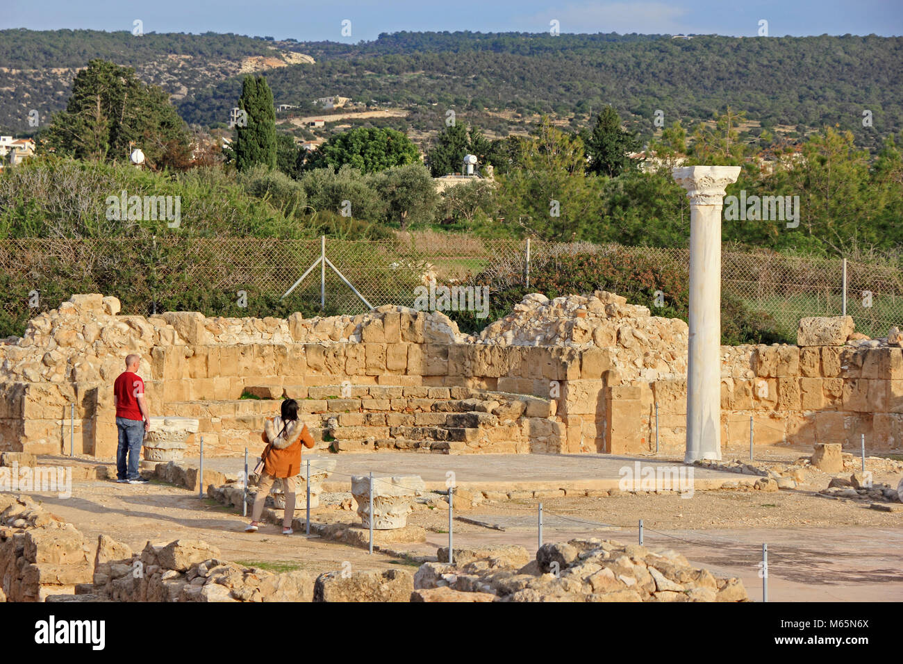 Romana e Paleocristiana rovine di Agios Georgios, Pegeia, Paphos, Cipro Foto Stock
