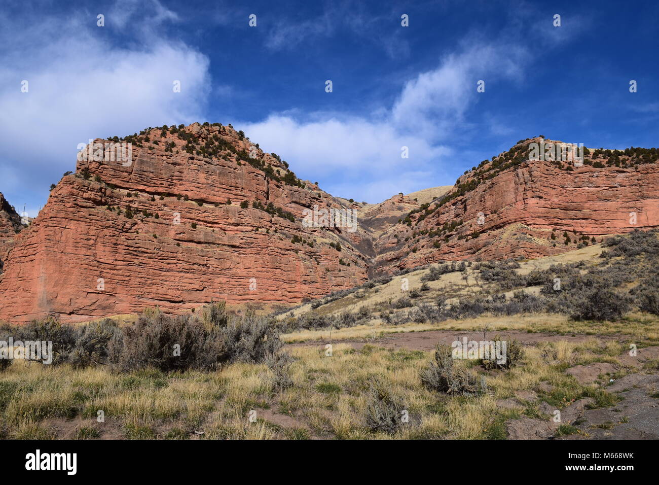 Utah I-84 area riposo viste Foto Stock