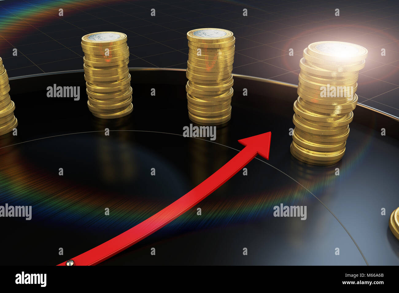 L'accumulo di tempo, il tempo è denaro e ricchezza Foto Stock