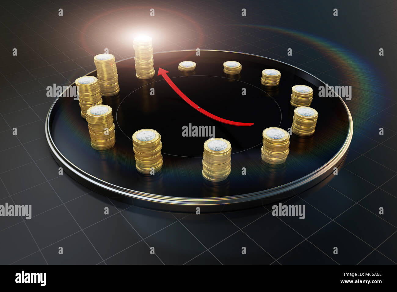 L'accumulo di tempo, il tempo è denaro e ricchezza Foto Stock