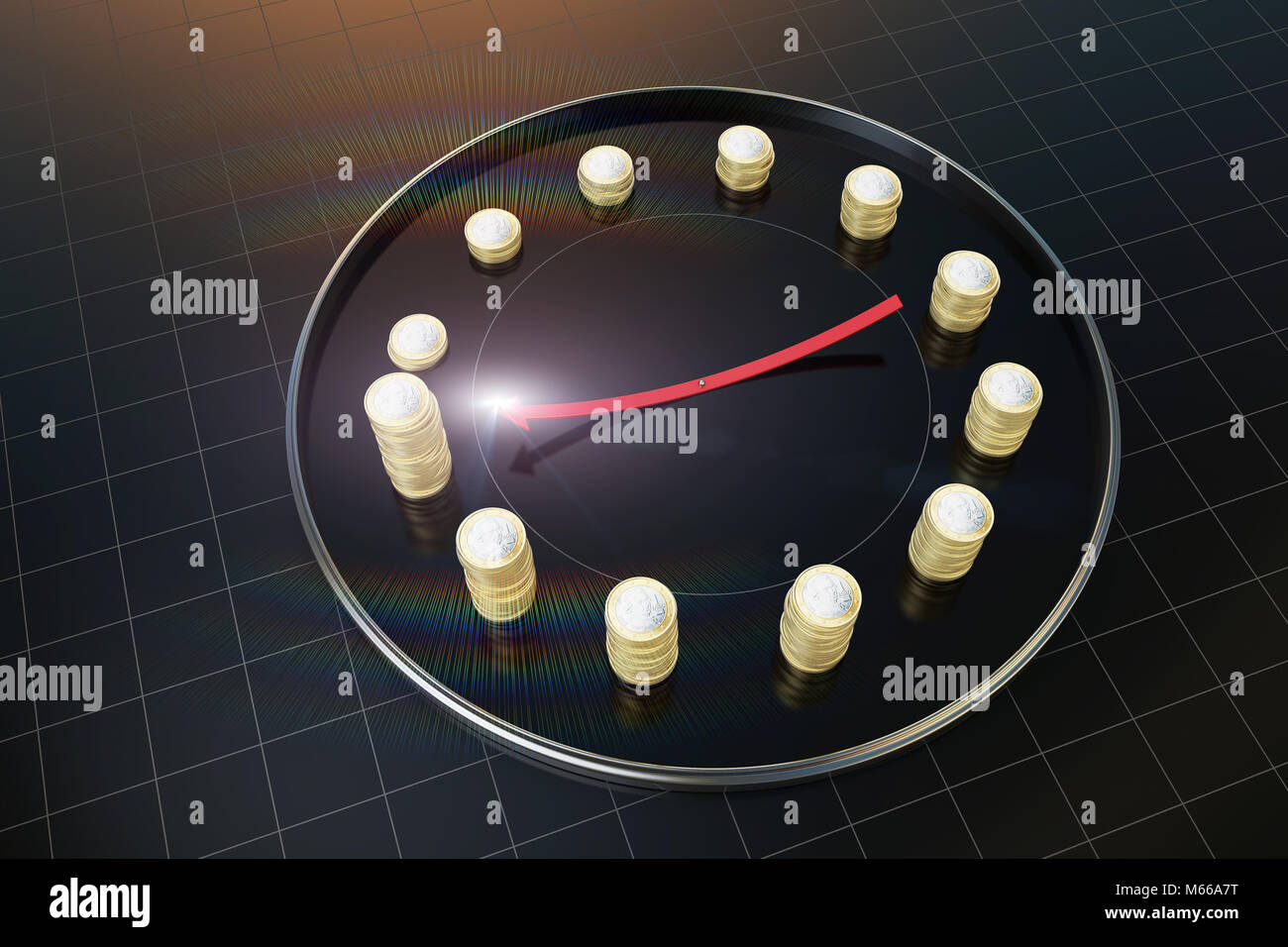 L'accumulo di tempo, il tempo è denaro e ricchezza Foto Stock