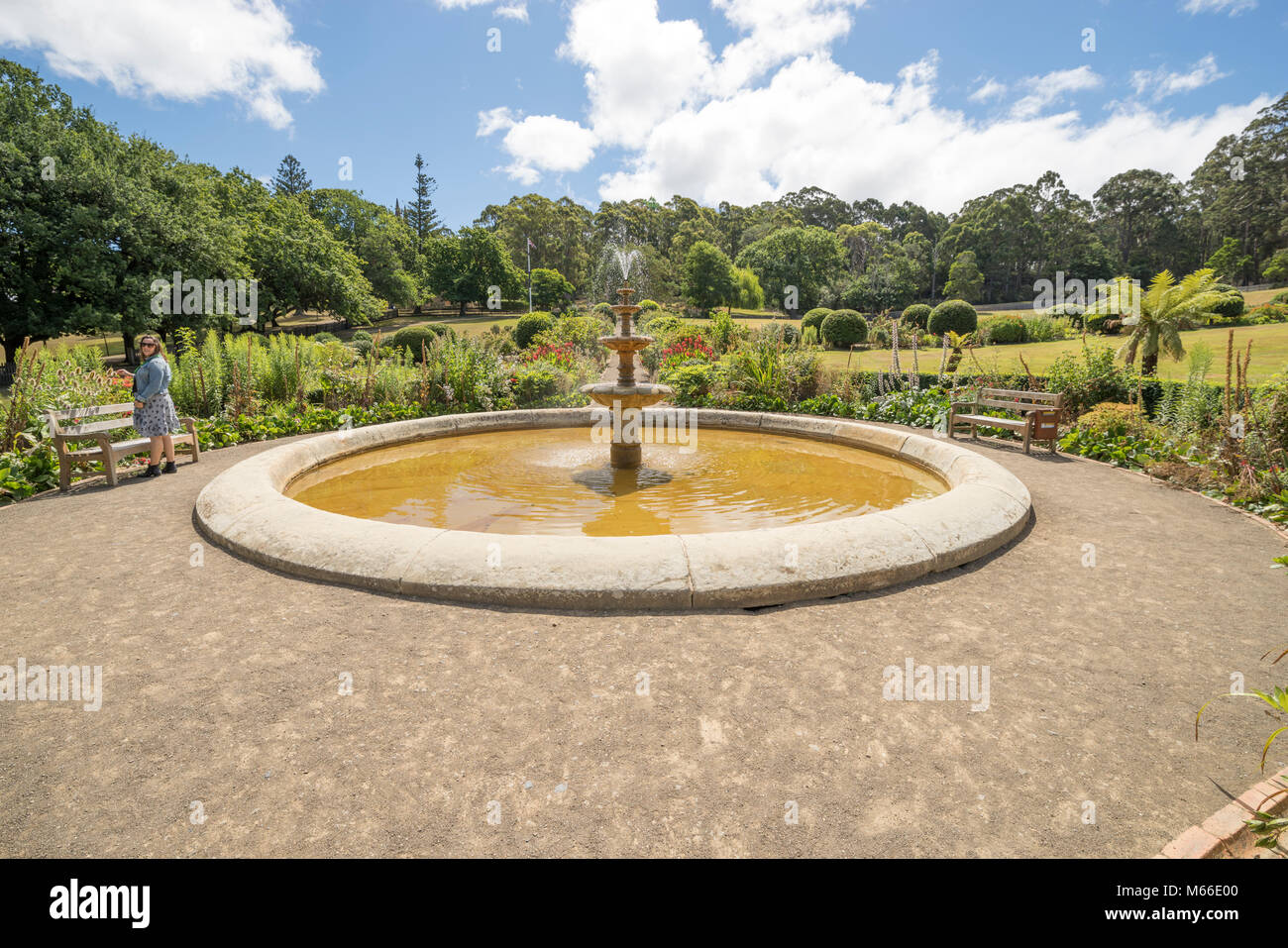 Giardini del patrimonio a inclusi nella lista del Patrimonio Mondiale dell Unesco sito trusty a Port Arthur, Tasmania, Australia Foto Stock
