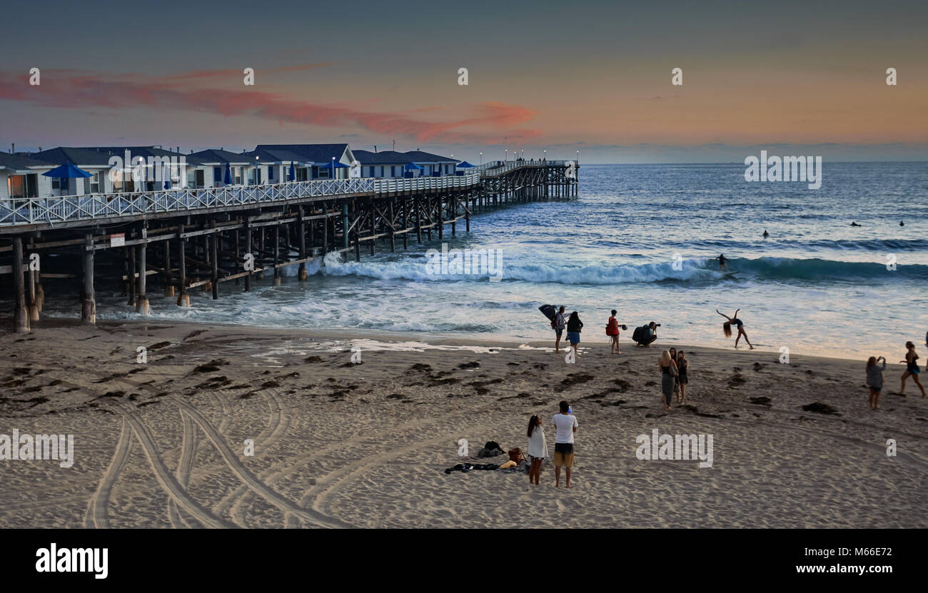 Scena di spiaggia San Diego Foto Stock